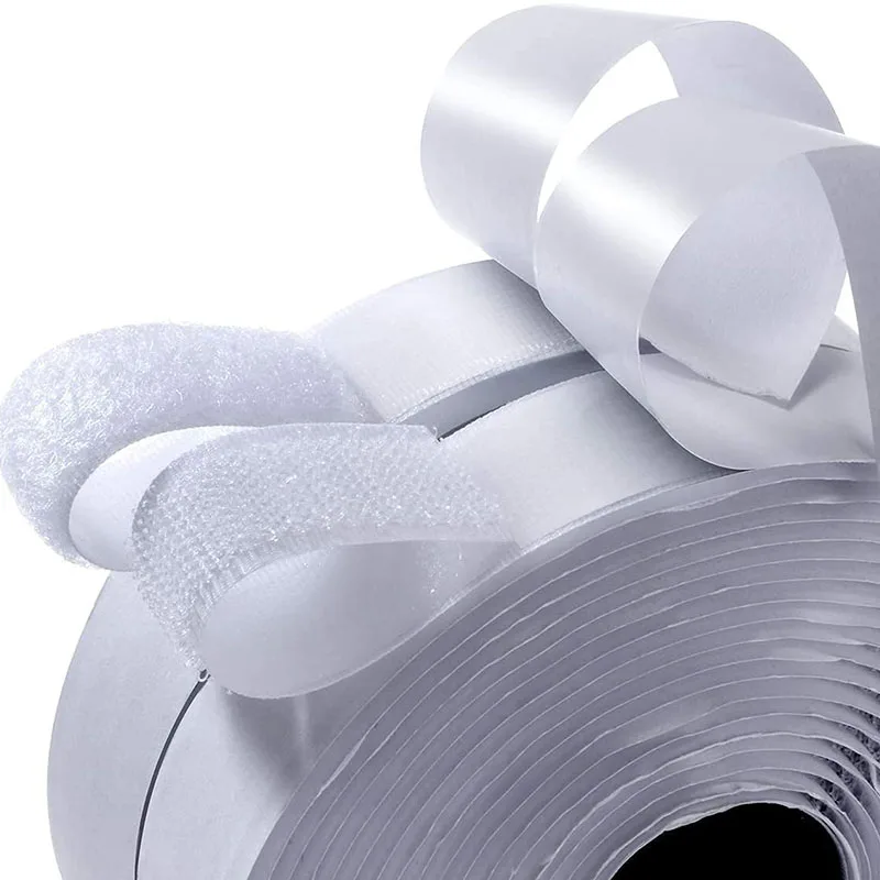 Description Picture 4 of item1Meter Black White Strong Self-adhesive Fastener Tape Hook and Loop White Nylon Sticker With Strong Glue 16/20/25/30/38/50MM