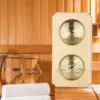 Bimetallic Wooden Sauna Sweat Room Wall Mounted Temperature And Humidity Meter Household Indoor Baby Room Temperature 1