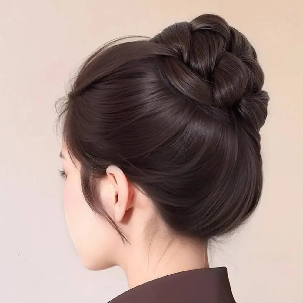 Neue synthetische Haarknoten Klaue Clip flauschige natürliche Perücke Haarspange braun schwarz Haarteil Haarschmuck – Detail 16