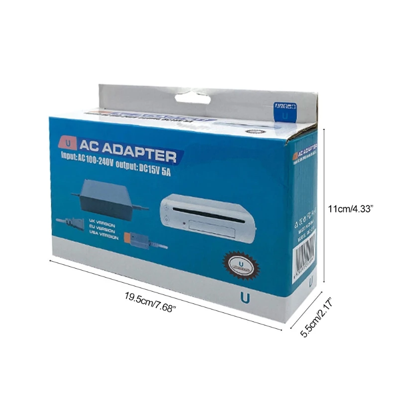 Game Console Power Adapter 69HA AC 100-240V Power Adapter Supply Gamepad Charger Cable for Wii U-EU/US Plug