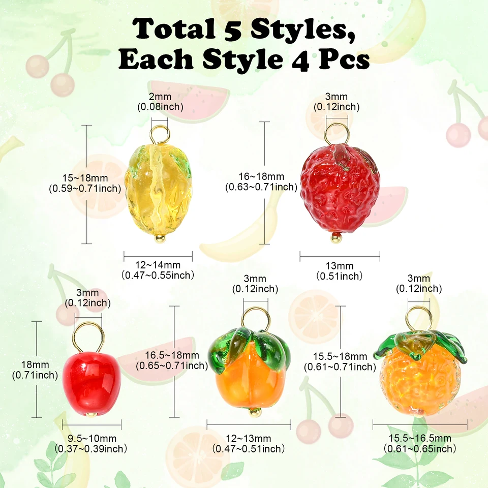 Superfindings 30pc Aise Perles De Verre Au Chalumeau Entretoise De