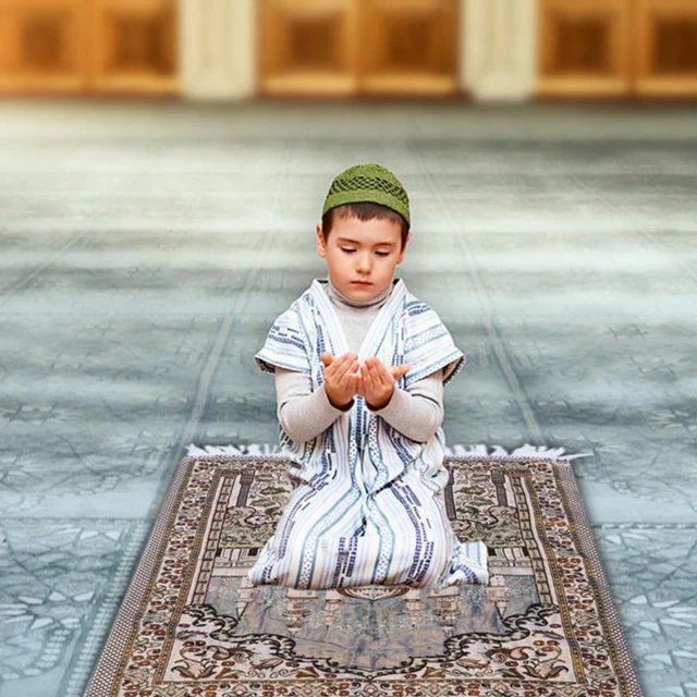 Tapis de prière musulman avec sac de rangement islamique Tapis de prière  portable