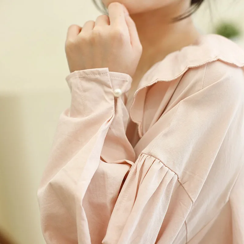 Ygolonger Pure Cotton Sleeping Skirt One Piece Long-sleeved Homewear Cloths Spring Summer Romantic Pajamas  for 2023 Women