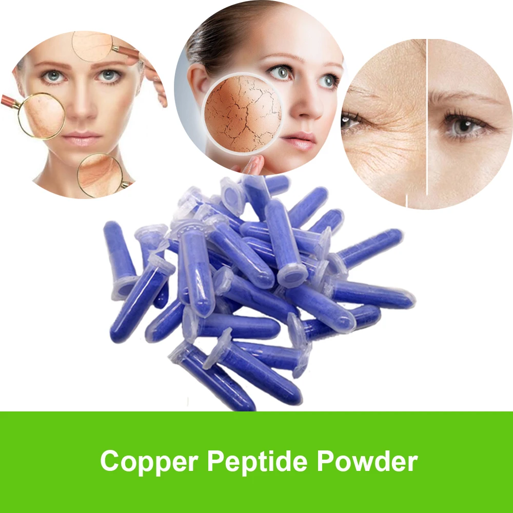 BlueCopperPeptidePowderTripeptideGHKCuPromotesCollagen