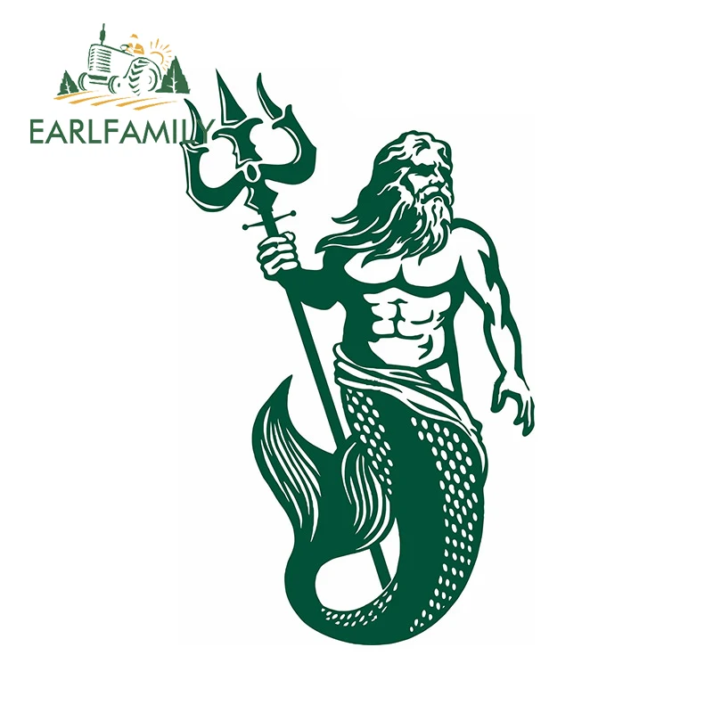 

EARLFAMILY 13 см X 8 см, автомобильные наклейки Poseidon, водонепроницаемые виниловые наклейки, аксессуары для автомобиля