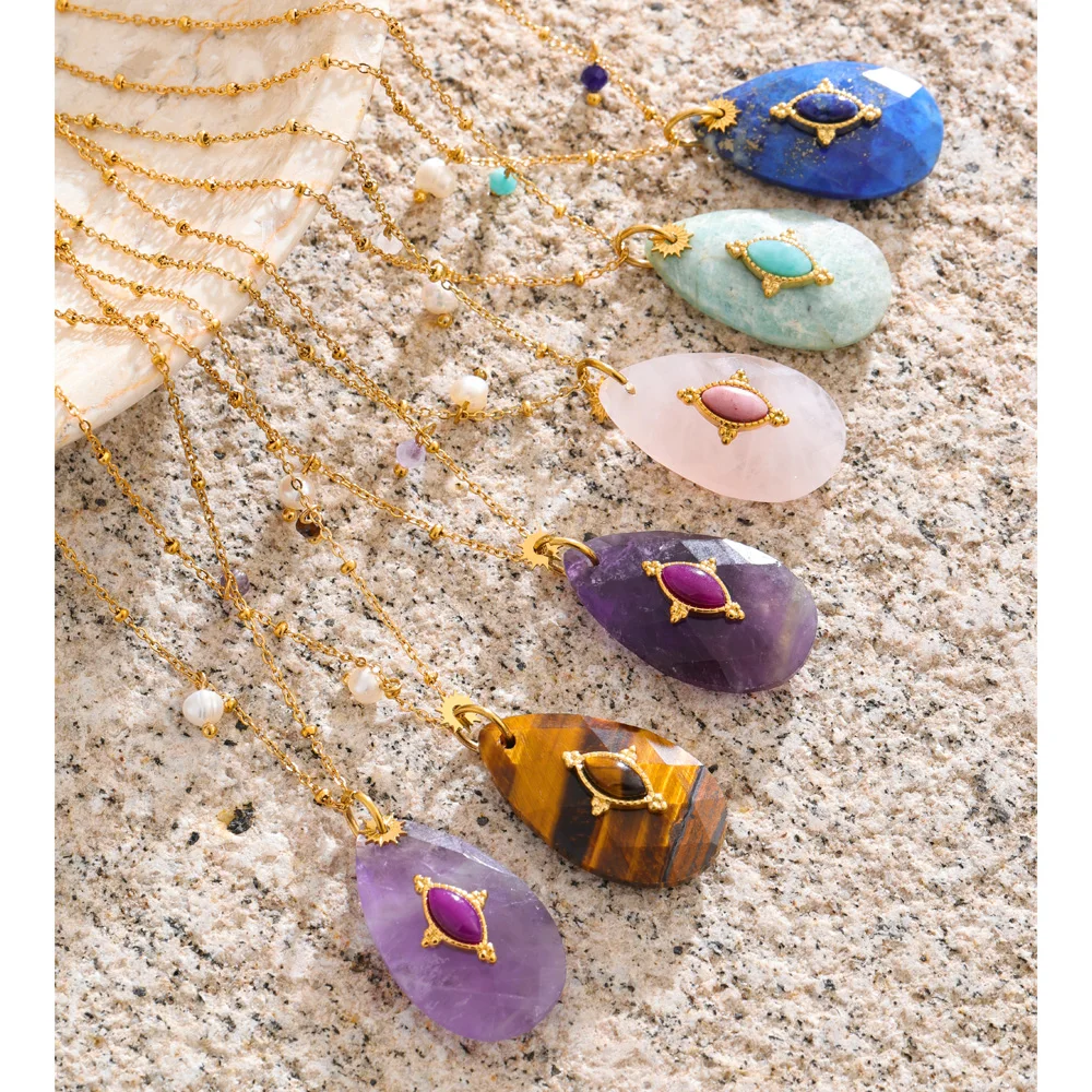 Yhpup 32mm Drop Pendant Necklace Women