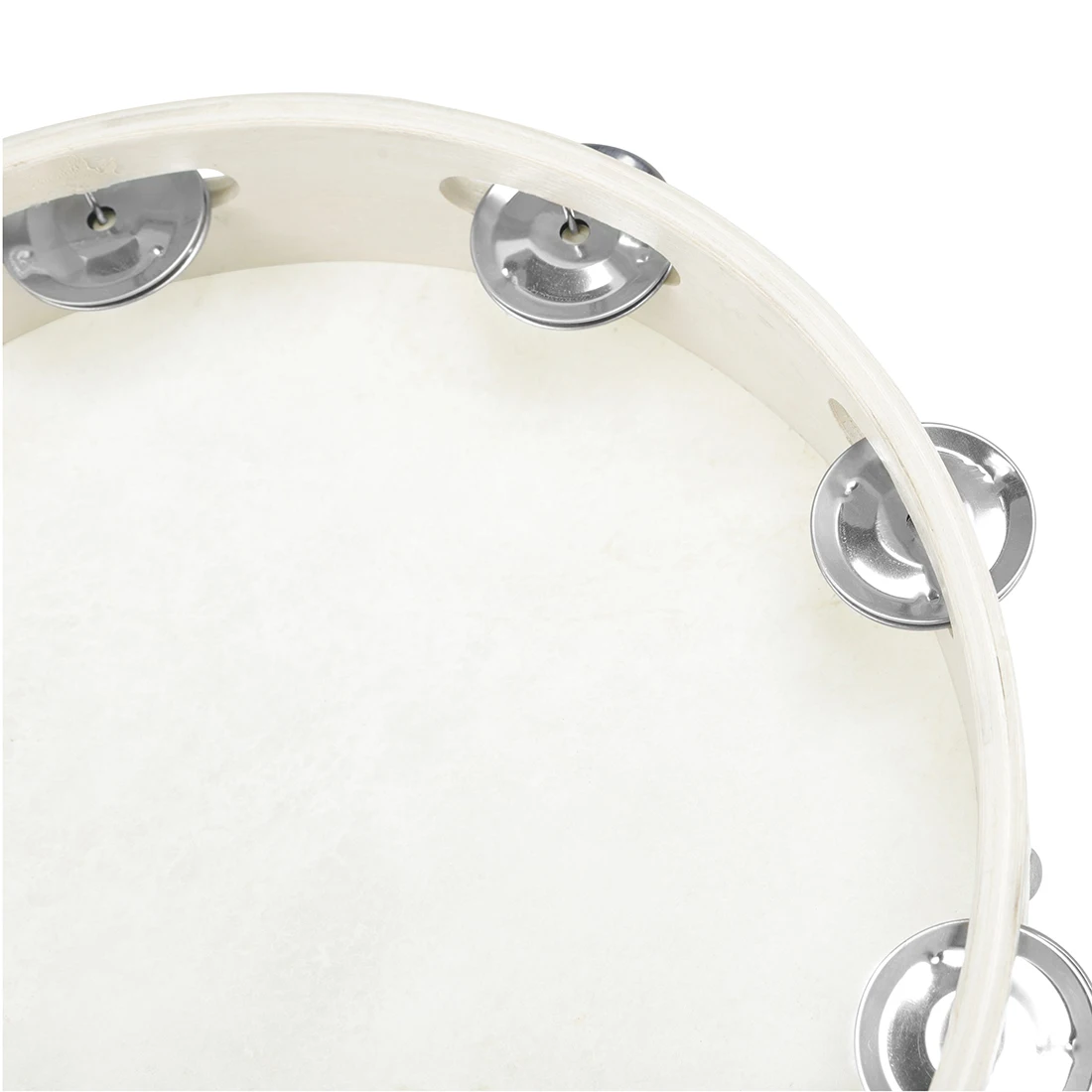 Hand Held Wood Headless Orff Tambourine Bell 10"