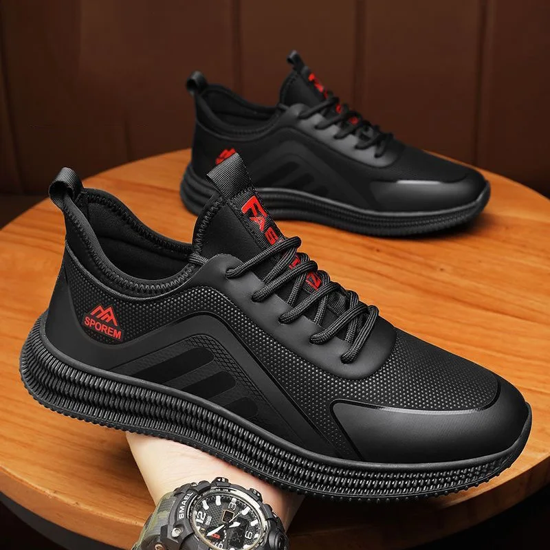 Men's Knitted Loafers Fashion Ethnic Style Casual Shoes Comfortable Lightweight Breathable Cloth Shoes