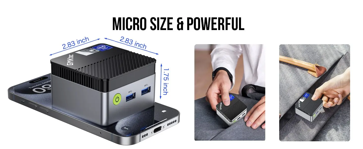 GMKtecミニpc N97Windows 11 Pro 12GB+256GB GMKtec Mini PC, 12GB RAM 256GB SSD, Intel Alder Lake N97 (up