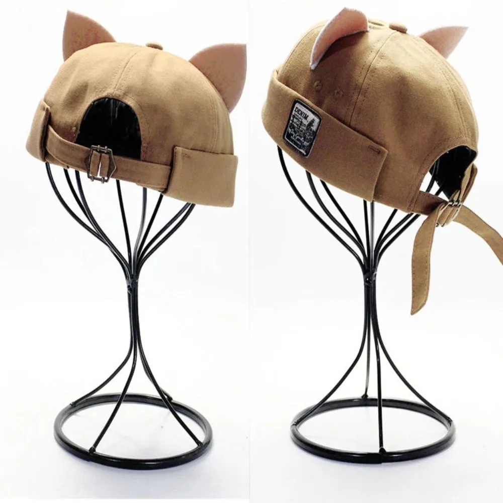 Baseball Hat Women Men Cat Ears Hat Sun Visor Cap Reverse Wear Snapback Cap Cycling Cap Bucket Hat Sunscreen Fisherman Sun Hat - 4