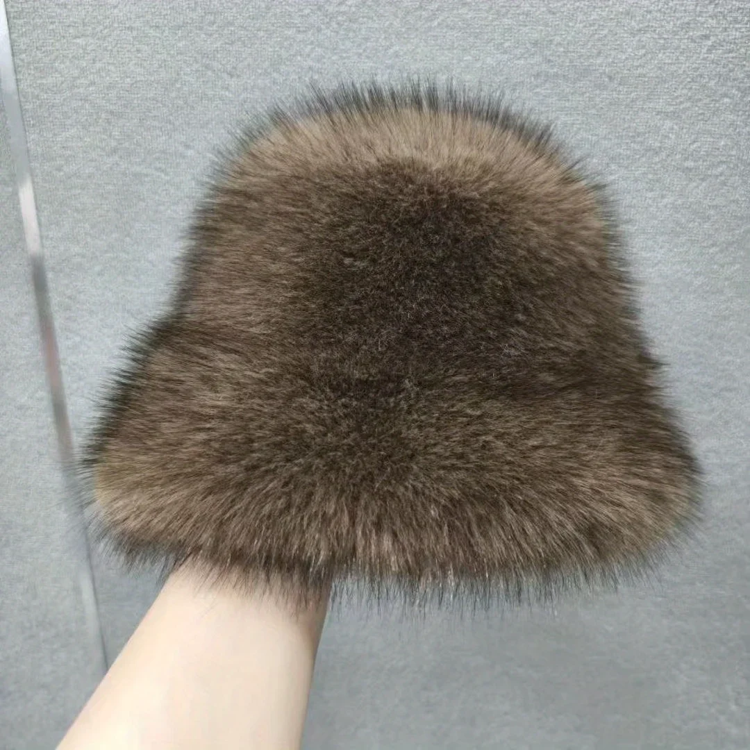 Winter Faux Fox Fur Fisherman Hat