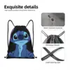Custom Kawaii Stitch Drawstring Backpack Bags Women Men Lightweight Cartoon Gym Sports Sackpack Sacks for Training 3