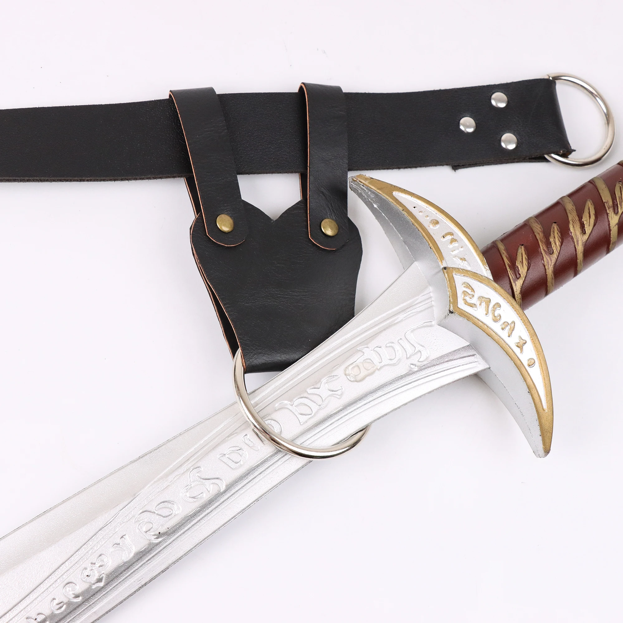Authentic Viking Medieval Knight Belt Scabbard-Halloween Role Play Weapon Accessory with PU Belt Prop