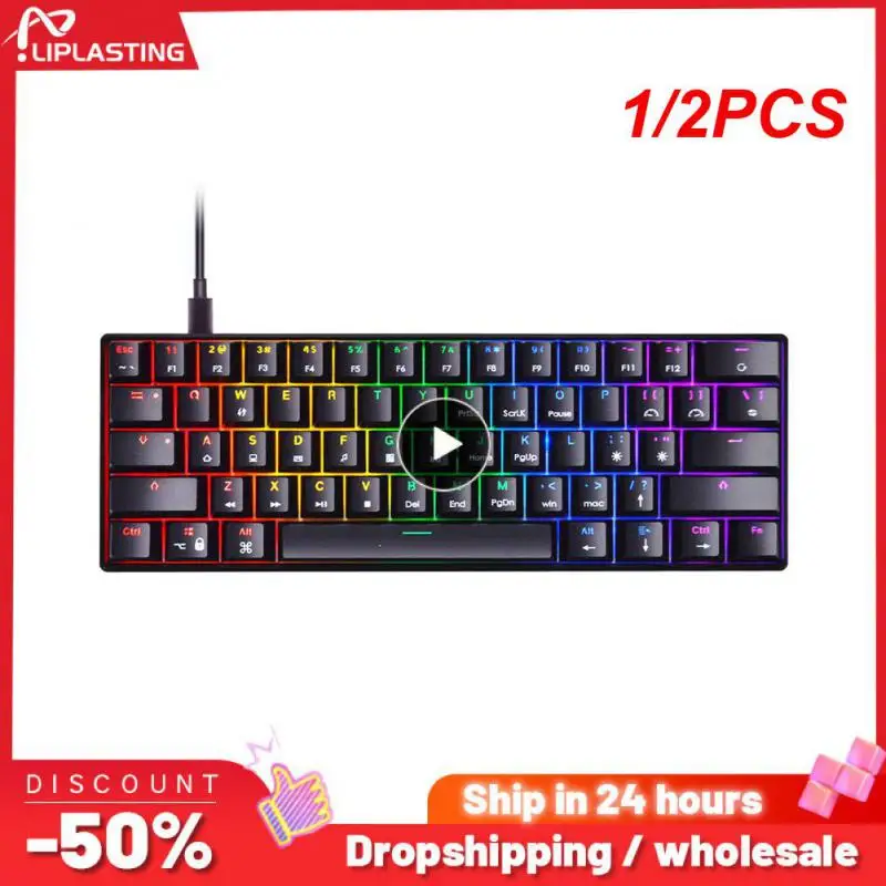 

1/2PCS Redragon K616 TKL Wireless RGB Mechanical Keyboard 5.0 BT/2.4 Ghz/Wired Three Modes 60% Keyboard Linear Red