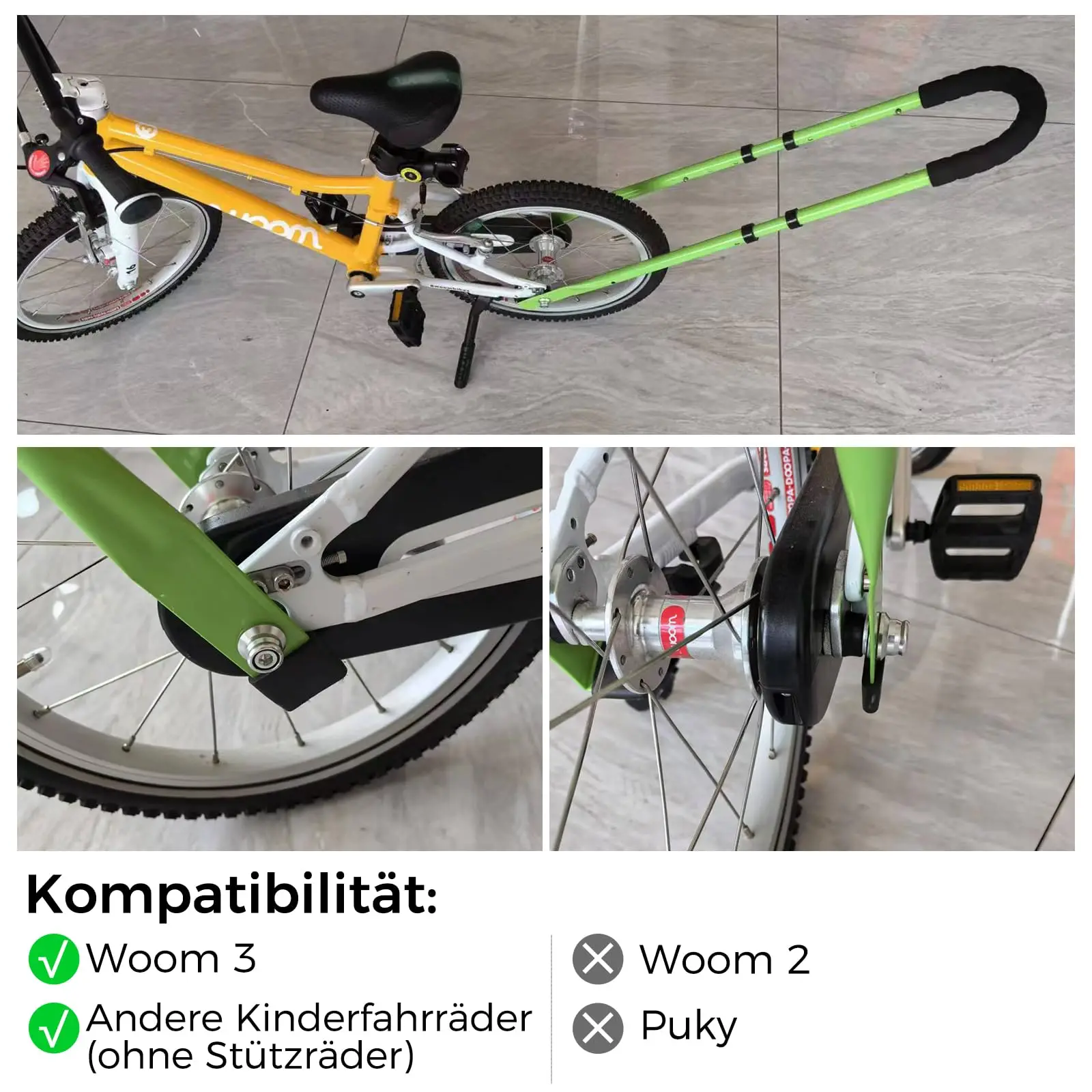 Push Handle 12 Inch Bike With Parent Handle Kids Bike Training