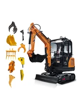  Mini Excavator Prices 2 Ton Excavators Small Digger With CE EPA  For Sale Bagger Mini Digger 
