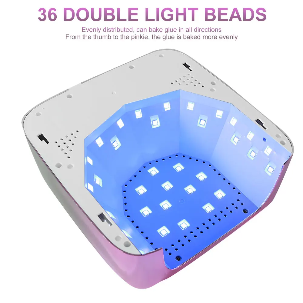 전문가용 36LED 네일 드라이어 충전식 UV LED 네일 램프 빠른 경화 모든 젤 네일 폴리쉬 경화 램프 네일 살롱 도구용