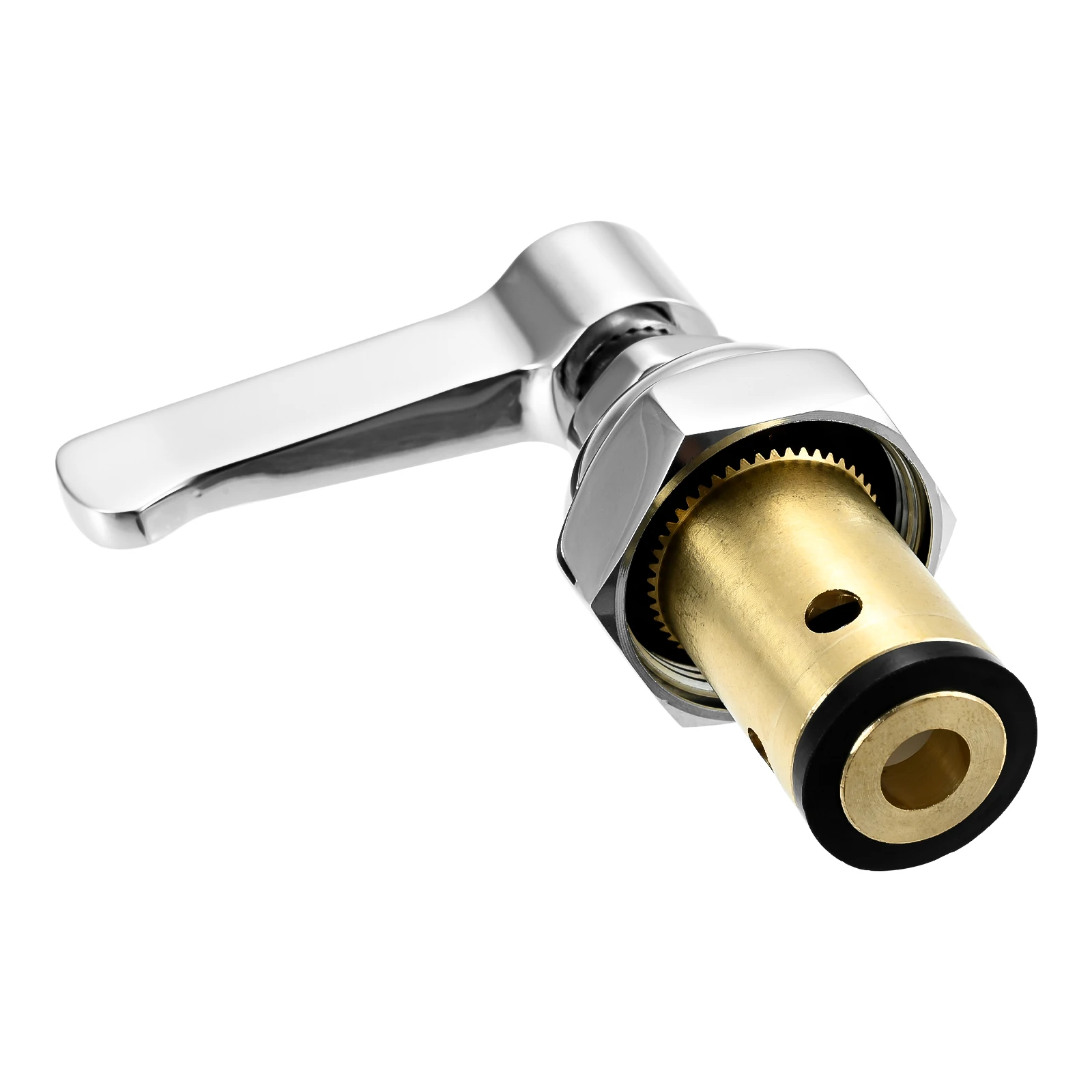 2Pcs Cold And Hot Side Handle Stem Assembly Fits for T&S Brass Faucets Replace 002713-40 002714-40 Spindle Valve Replacement
