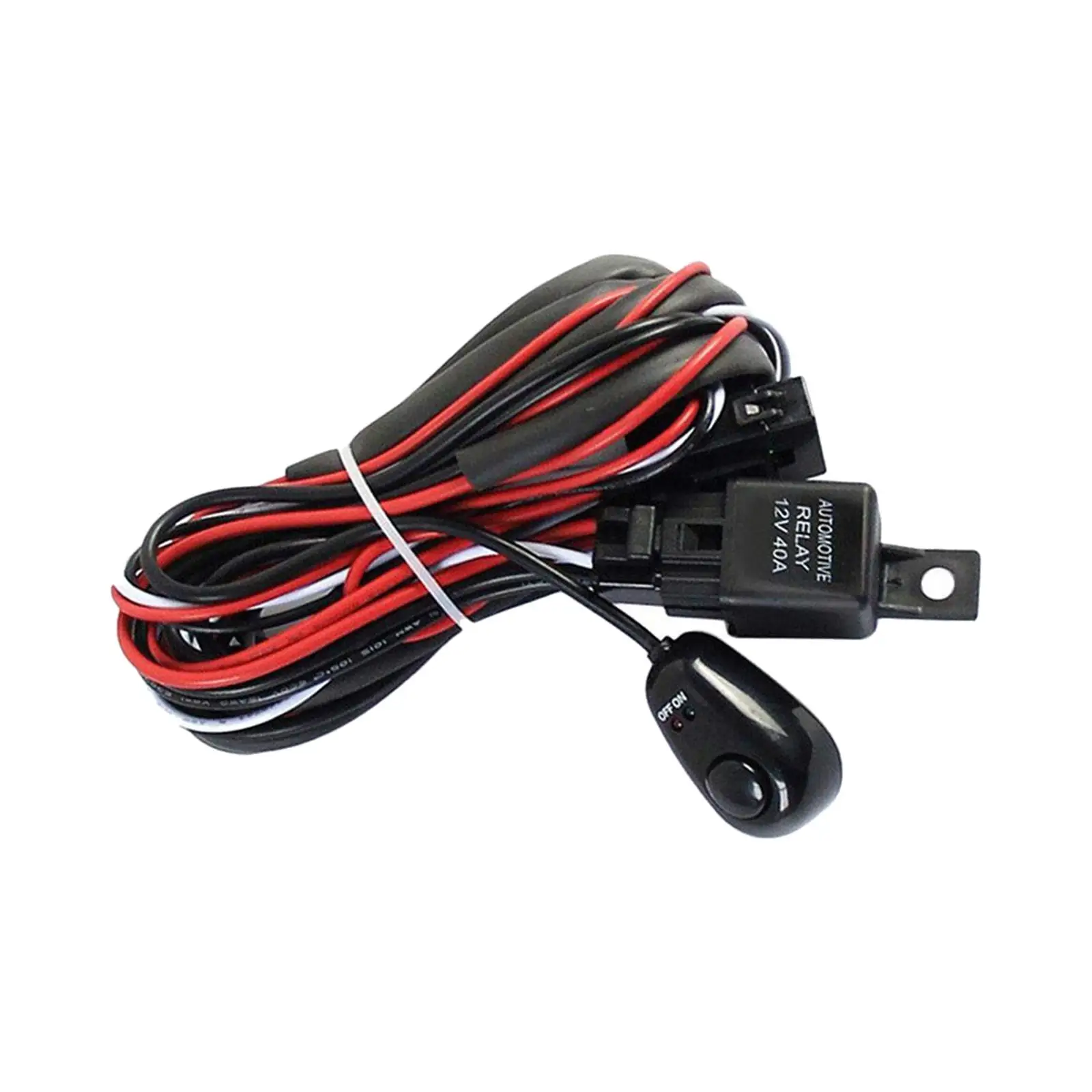 

LED Work Light Bar Wiring Harness Set Accessory DC 12V 40A Switch Power Relay for Fog Lights Off Road Lights Light Bars