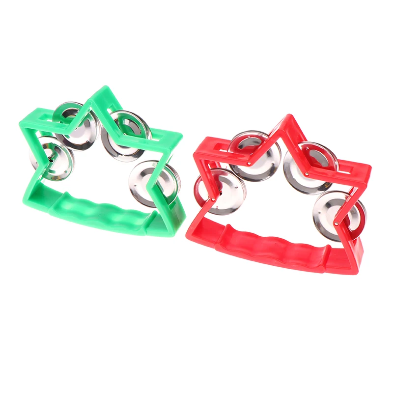 1PC Kindergarten Hand Bells Toys Music Toys Shaking Bells Tambourine Percussion Instruments