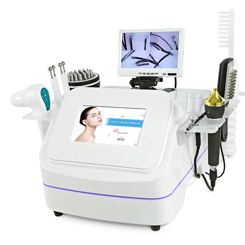 Dispositivo 7 in 1 ad Alta Frequenza per Analisi dei Follicoli Capillari, Trattamento del Cuoio Capelluto, Massaggio e Ricrescita dei Capelli - immagine 3