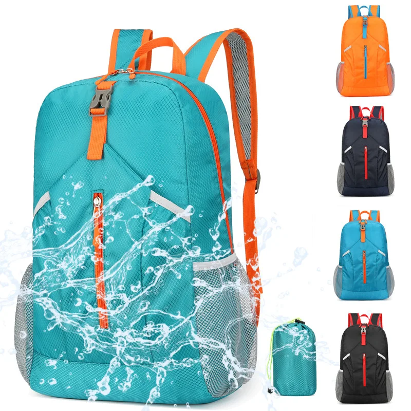 

New Outdoor Water Proof Movement Of Portable Bag Large Capacity Backpack Backpack Folding Receive Bag