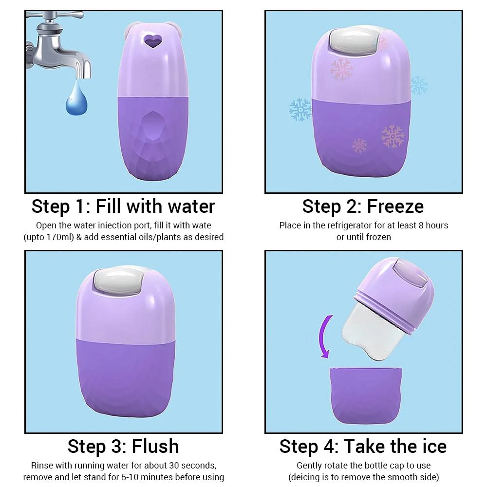 2 In 1 Ice Face Roller Ice Cube Beauty Massage Silicone Mold For Eye Puffiness Facial Roller Shrink Pores Skin Care Beauty Tool 2