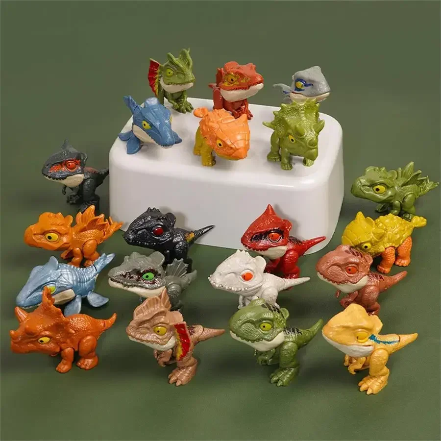20-1PCS Finger Dinosaur Tricky Tyrannosaurus Finger-biting Movable Joints Hand Doll Prop Dino Toys for Children Gifts