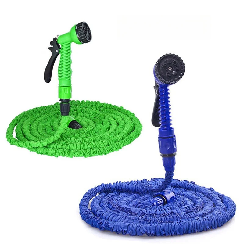 50FT/100FT Gartenschlauch Erweiterbares flexibles EU-Kunststoffrohr mit Spritzpistole Bewässerung Autowaschanlage Sprühbewässerungsrohr