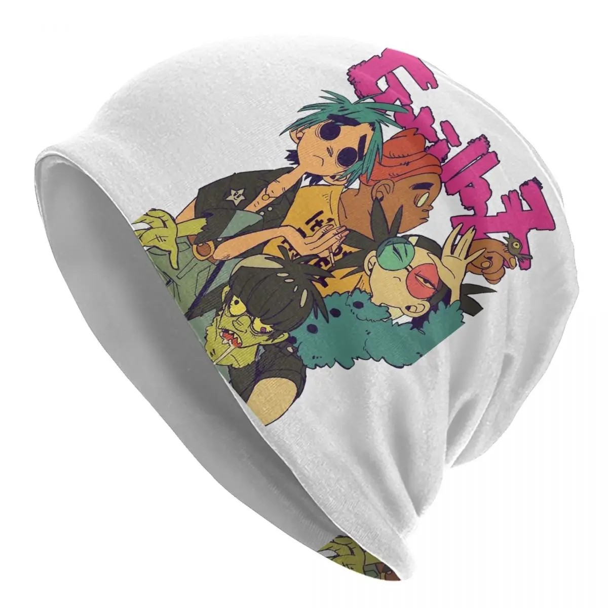 

Gorillaz Punk Cap Rock Fashion Men Women Outdoor Skullies Beanies Hats Spring Warm Dual-use Bonnet Hats