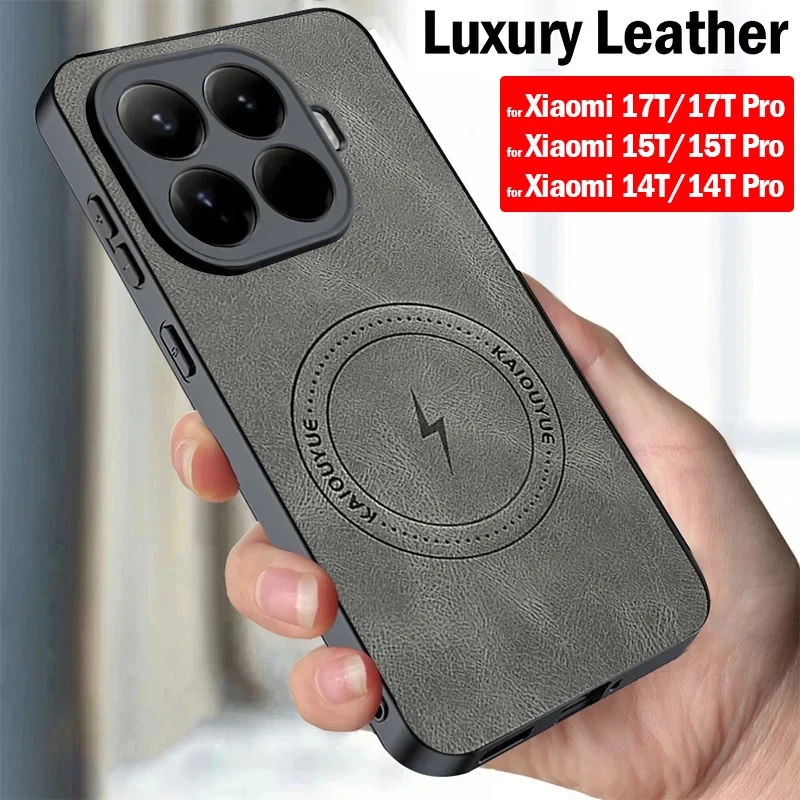 Luxury PU-Leather Shockproof Phone Case with Hard Plastic Protection