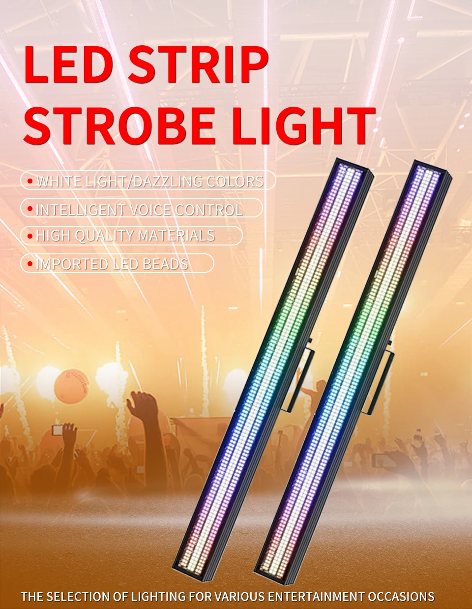 New Product DJ Disco Bar RGB Strobe light LED DMX512 Stage pixel effect Flashing