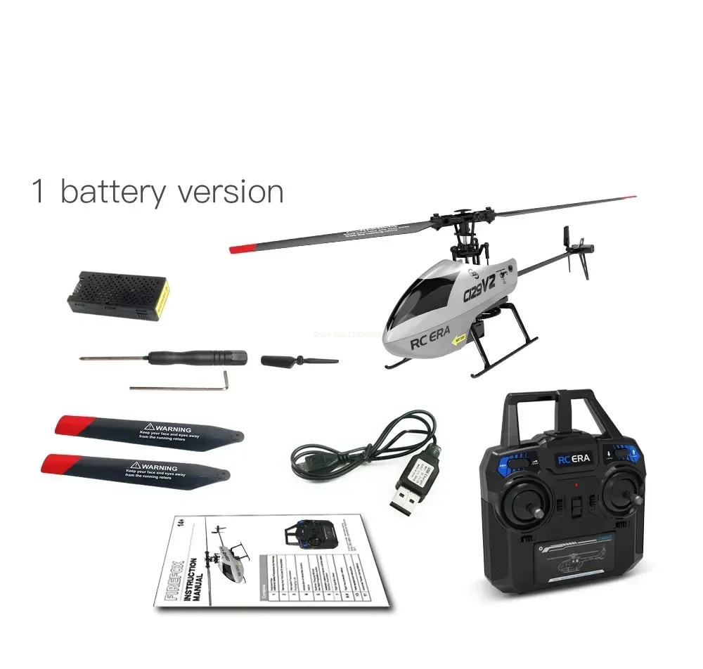 C129v2 Rc Helicopter 4 Channel Remote Controller Helicopter Charging Toy Drone Model Uav Outdoor Aircraft Rc Toy Christmas Gift 2