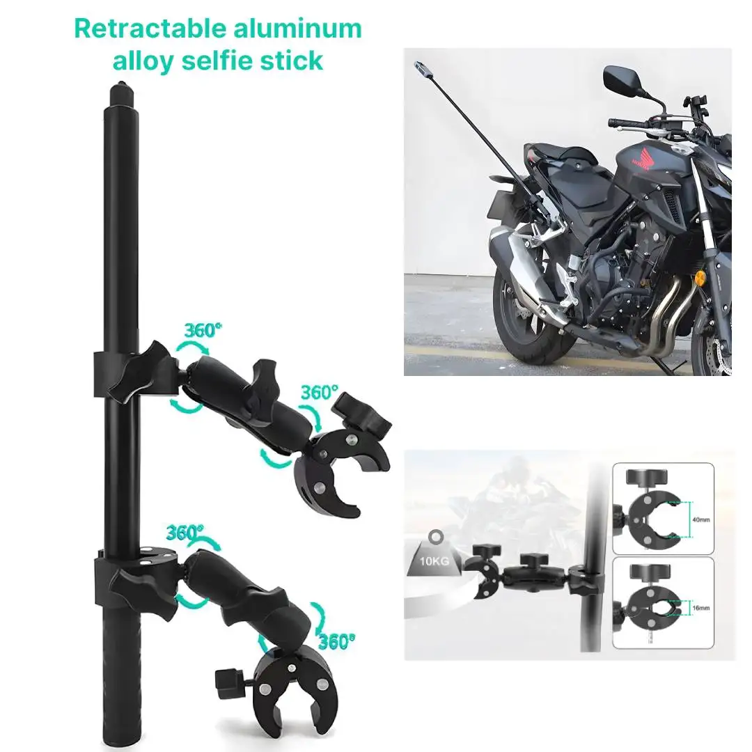 Panoramic Selfie Stick with Handlebar Bracket