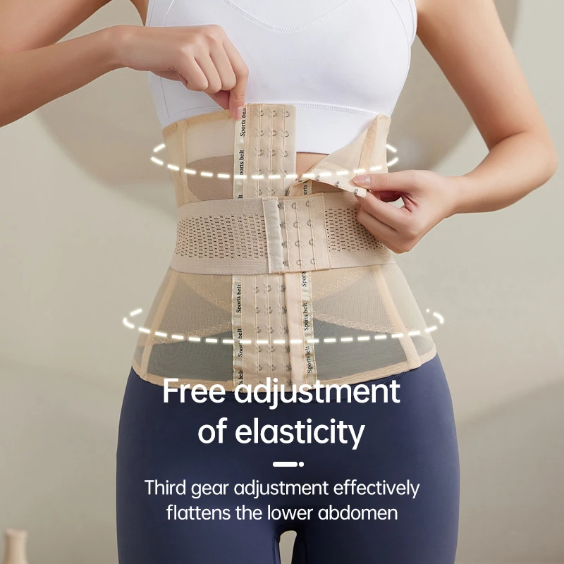 Invisible Double Belt Corset Transparent Summer Shaper Slimming Sheath  Woman Flat Belly Waist Trainer Tight Shapewear