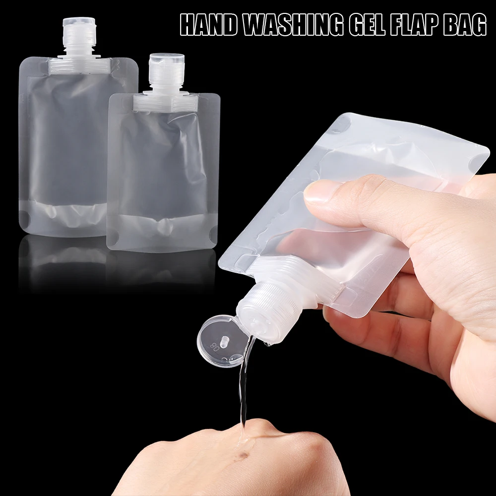 

10pcs Clear Reusable Leakproof Refillable Pouches Cosmetic Containers for Shampoo Lotion Liquid Dispenser