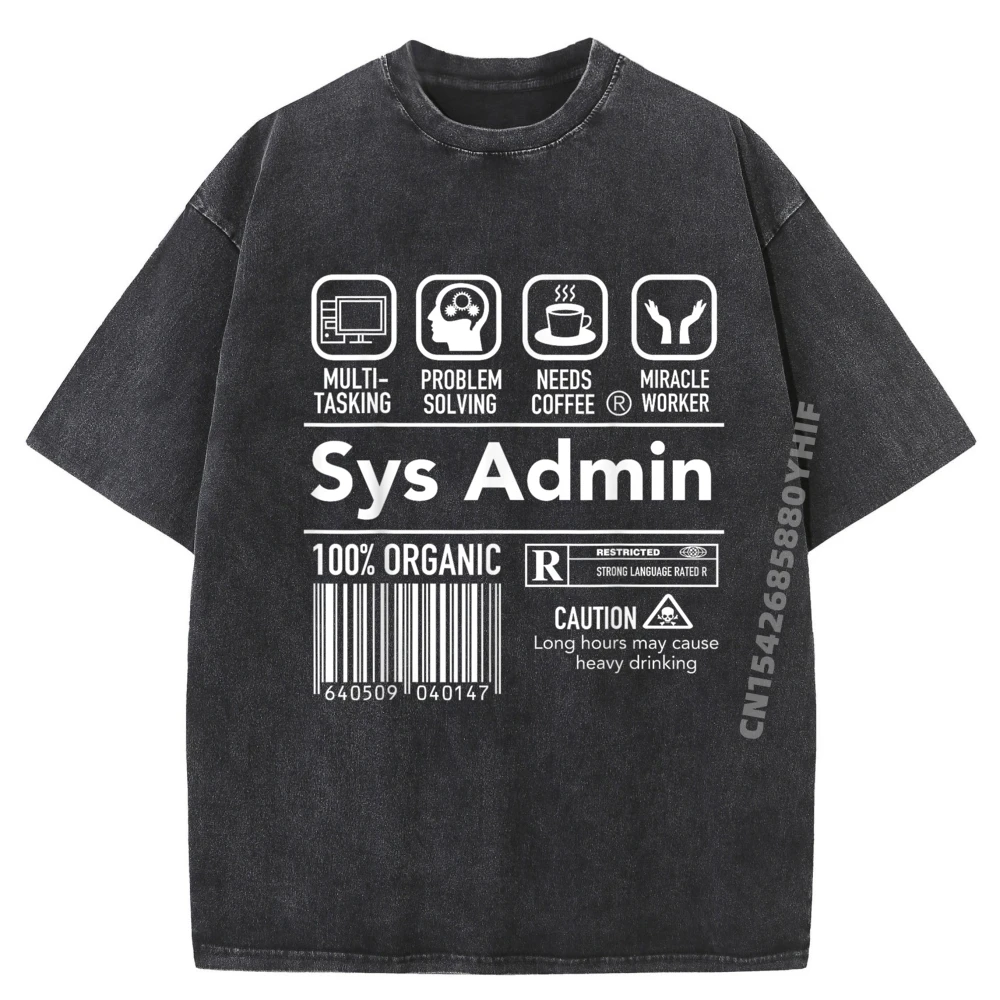 Computer System Administrator Unix Linux Coffee Sys Admin Plain Shirt ...