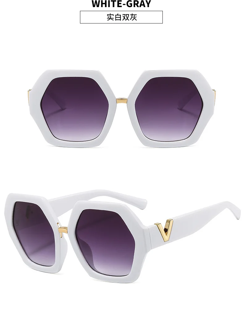 Fashion Big Frame Hexagon Occhiali da sole Donna 2023 Designer Occhiali oversize Occhiali da sole quadrati da uomo Occhiali da sole Gafas femminili_voghion.com