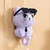 Cute Plastic Cartoon Cat Hooks Decorative Waterproof Key Hangers Wall Hanging Sunglasses Cat Hooks Kitchen 4