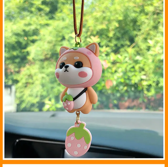 Anime Auto Innen Dekoration Nette Cartoon Shiba Inu Auto Rückspiegel  Anhänger Dekoration Für Auto Geschenk Innen Zubehör - AliExpress