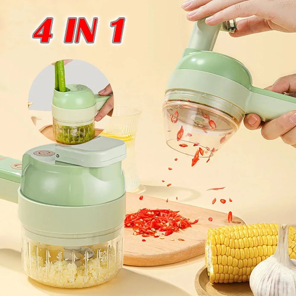 Coupe-légumes électrique multifonctionnel 4 en 1, coupe-légumes, coupe- légumes, presse-purée, hachoir, coupe, pressage, centre commercial, tranche  alimentaire - AliExpress