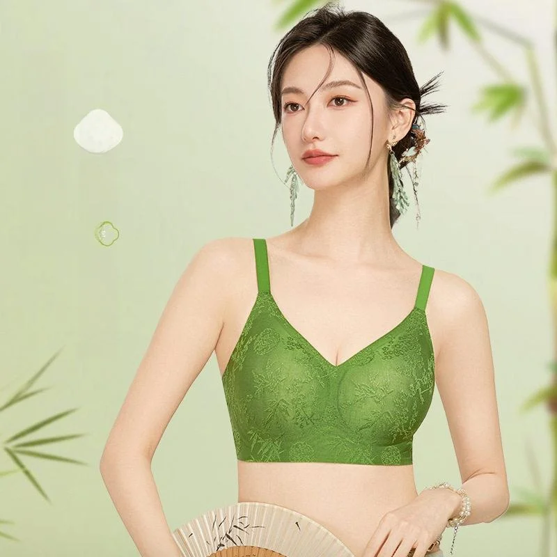 편안한 여성용 얇은 브라, 처짐 방지, 옆살 모아주는 속옷, 스포츠 레저 캐주얼 탄력있는 백리스 브라