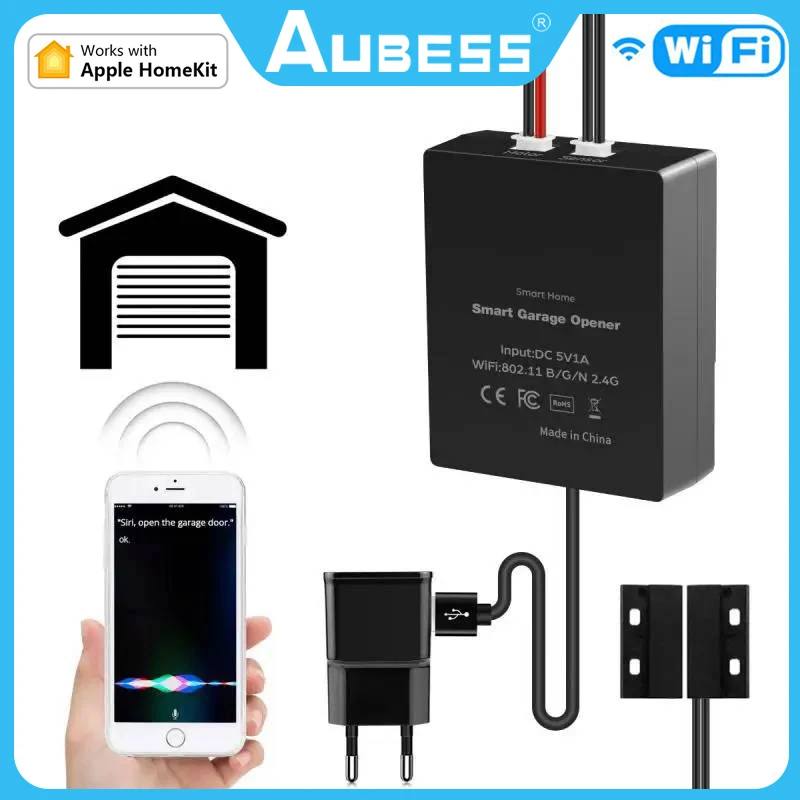 

Для Homekit, wi-fi переключатель, смарт-Открыватель для гаражных дверей, роликовый затвор, контроллер для дверей, управление через приложение, работает с Alexa Google Home