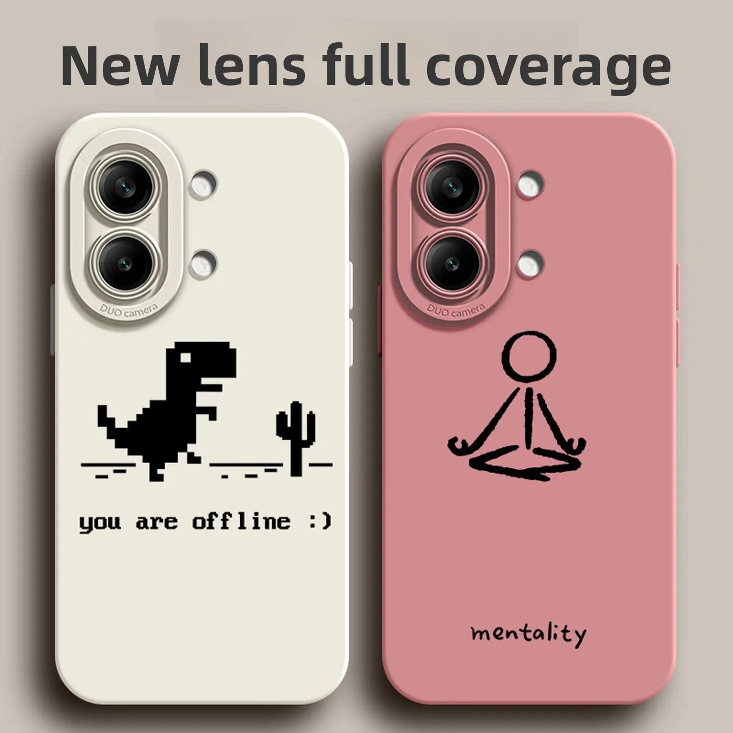 Fashionable Creative Pattern Skin-Friendly Liquid Silicone Shockproof Phone Case