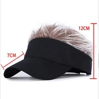 Casquette de Baseball synthétique courte pour hommes, perruque à pointes, faux cheveux, pare-soleil réglable, visière fantaisie, couvre-chef Hip-Hop 5