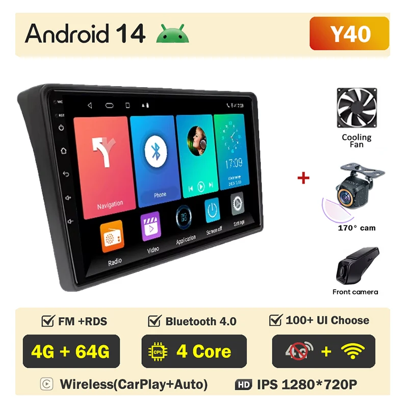 Autoradio Android 9 Pollici Per Fiat Ducato/Peugeot Boxer | 4GB+64GB CarPlay | GPS WiFi + RetroCamera - Foto 8