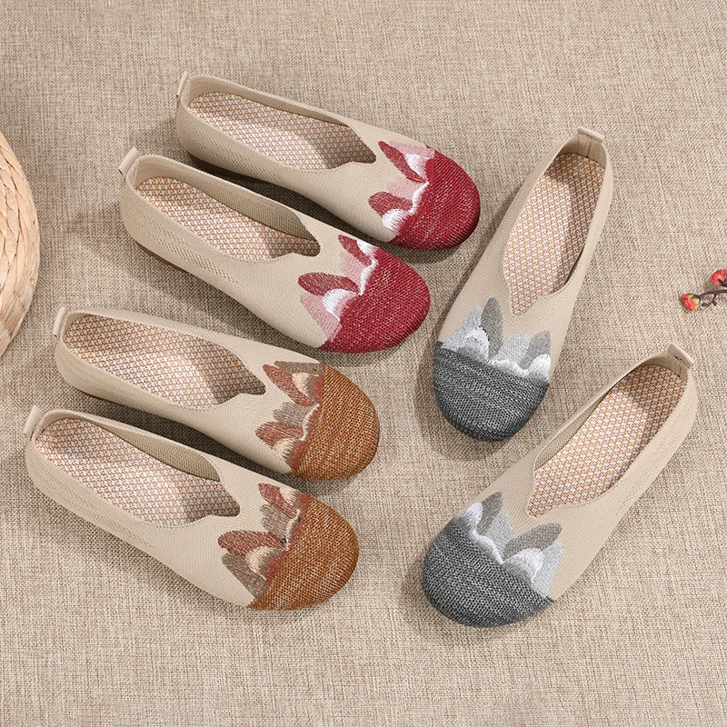 Spring and Autumn Women Soft Bottom Mesh Breathable Casual Shoes Lady Comfortable Nurse Work Shoes grandma Walking Shoes