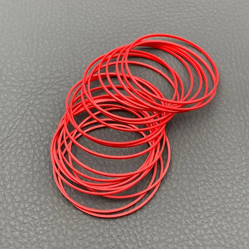 Red Plastic Gasket O-Ring Set (33-42MM) - Watch Case Bottom Cover Accessories
