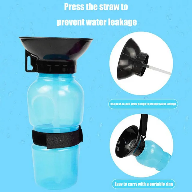 500ml Outdoor Portable Pet Water Bottle for Dogs and Cats Extruded Large Size Dog Travel Water Cup Drinking and Feeding Cup 6