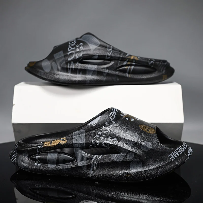 Pantoufles antidérapantes pour hommes antidérapantes avec semelle épaisse en mousse souple Slip Pantoufle confortable pour intérieur extérieur_voghion.com